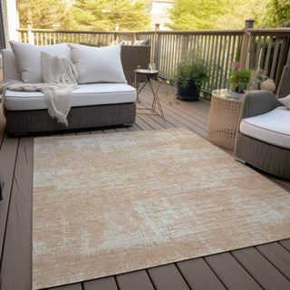 Piper Looms Chantille Modern ACN839 Coral Machine Washable Area Rug Outdoor Lifestyle Image Feature
