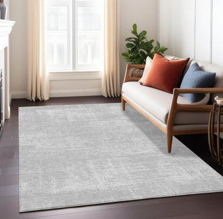 Piper Looms Chantille Modern ACN839 Silver Machine Washable Area Rug Lifestyle Image Feature