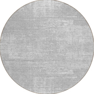 Piper Looms Chantille Modern ACN839 Silver Machine Washable Area Rug Round Main Image