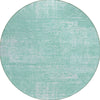 Piper Looms Chantille Modern ACN839 Turquoise Machine Washable Area Rug Round Main Image