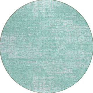 Piper Looms Chantille Modern ACN839 Turquoise Machine Washable Area Rug Round Main Image