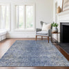 Piper Looms Chantille Vintage ACN840 Blue Machine Washable Area Rug Lifestyle Image Feature