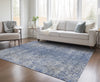 Piper Looms Chantille Vintage ACN840 Blue Machine Washable Area Rug Lifestyle Image Feature