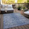 Piper Looms Chantille Vintage ACN840 Blue Machine Washable Area Rug Outdoor Lifestyle Image Feature