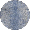 Piper Looms Chantille Vintage ACN840 Blue Machine Washable Area Rug Round Main Image