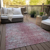 Piper Looms Chantille Vintage ACN840 Merlot Machine Washable Area Rug Outdoor Lifestyle Image Feature