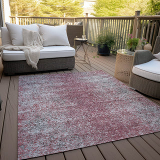 Piper Looms Chantille Vintage ACN840 Merlot Machine Washable Area Rug Outdoor Lifestyle Image Feature