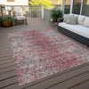 Piper Looms Chantille Vintage ACN840 Merlot Machine Washable Area Rug Outdoor Lifestyle Image Feature