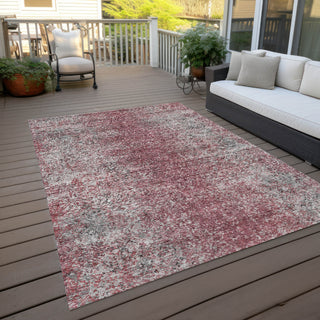 Piper Looms Chantille Vintage ACN840 Merlot Machine Washable Area Rug Outdoor Lifestyle Image Feature