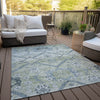 Piper Looms Chantille Floral ACN841 Aloe Machine Washable Area Rug Outdoor Lifestyle Image Feature