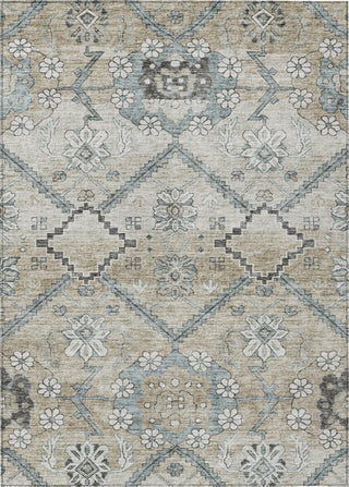 Piper Looms Chantille Floral ACN841 Beige Machine Washable Area Rug main image