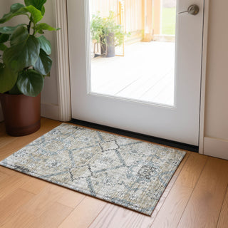 Piper Looms Chantille Floral ACN841 Beige Machine Washable Area Rug Scatter Lifestyle Image Feature