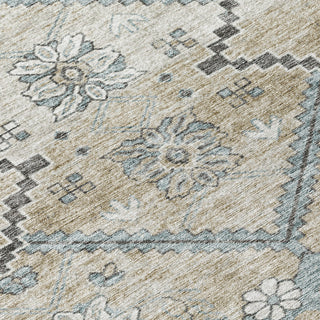 Piper Looms Chantille Floral ACN841 Beige Machine Washable Area Rug Swatch Image