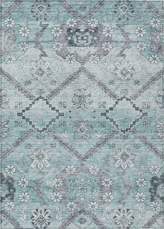 Piper Looms Chantille Floral ACN841 Teal Machine Washable Area Rug main image