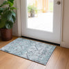 Piper Looms Chantille Floral ACN841 Teal Machine Washable Area Rug Scatter Lifestyle Image Feature