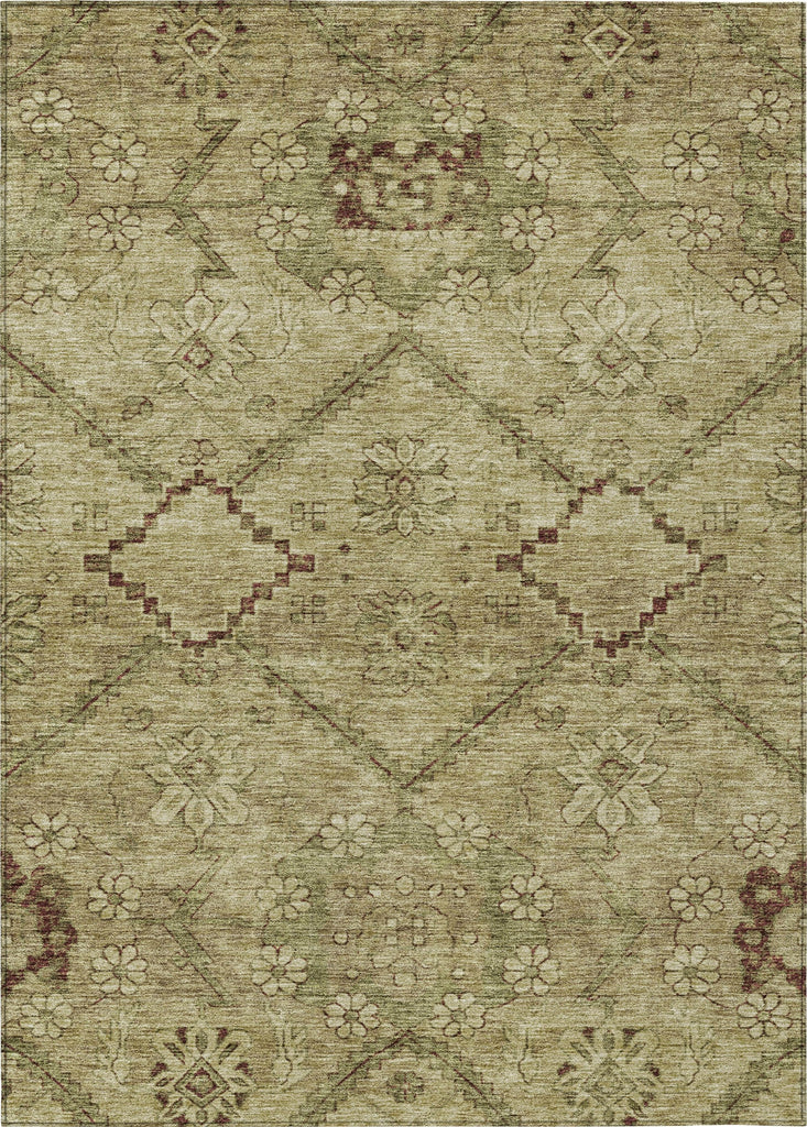 Piper Looms Chantille Floral ACN842 Brown Machine Washable Area Rug main image