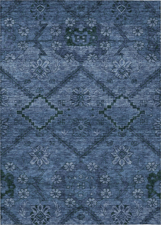 Piper Looms Chantille Floral ACN842 Navy Machine Washable Area Rug main image