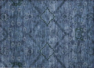Piper Looms Chantille Floral ACN842 Navy Machine Washable Area Rug Scatter Main Image