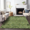 Piper Looms Chantille Floral ACN842 Olive Machine Washable Area Rug Lifestyle Image Feature