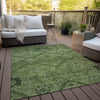 Piper Looms Chantille Floral ACN842 Olive Machine Washable Area Rug Outdoor Lifestyle Image Feature