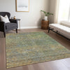 Piper Looms Chantille Modern ACN843 Green Machine Washable Area Rug Lifestyle Image Feature