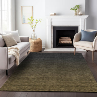 Piper Looms Chantille Modern ACN844 Chocolate Machine Washable Area Rug Lifestyle Image Feature