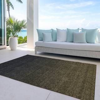 Piper Looms Chantille Modern ACN844 Chocolate Machine Washable Area Rug Outdoor Lifestyle Image Feature