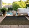 Piper Looms Chantille Modern ACN844 Chocolate Machine Washable Area Rug Outdoor Lifestyle Image Feature