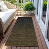 Piper Looms Chantille Modern ACN844 Chocolate Machine Washable Area Rug Runner Outdoor Lifestyle Image Feature