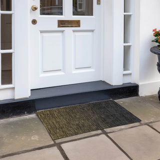 Piper Looms Chantille Modern ACN844 Chocolate Machine Washable Area Rug Scatter Outdoor Lifestyle Image Feature