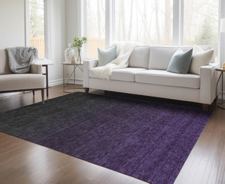 Piper Looms Chantille Modern ACN844 Eggplant Machine Washable Area Rug Lifestyle Image Feature