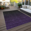 Piper Looms Chantille Modern ACN844 Eggplant Machine Washable Area Rug Outdoor Lifestyle Image Feature