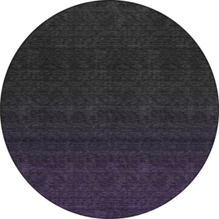 Piper Looms Chantille Modern ACN844 Eggplant Machine Washable Area Rug Round Main Image