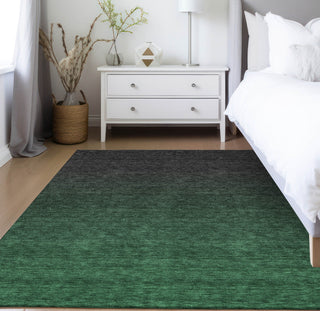 Piper Looms Chantille Modern ACN844 Emerald Machine Washable Area Rug Lifestyle Image Feature
