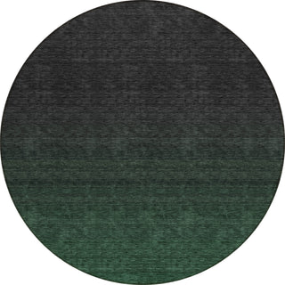 Piper Looms Chantille Modern ACN844 Emerald Machine Washable Area Rug Round Main Image