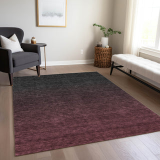 Piper Looms Chantille Modern ACN844 Merlot Machine Washable Area Rug Lifestyle Image Feature