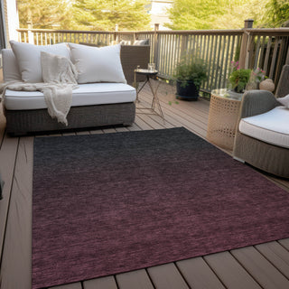 Piper Looms Chantille Modern ACN844 Merlot Machine Washable Area Rug Outdoor Lifestyle Image Feature