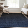 Piper Looms Chantille Modern ACN844 Navy Machine Washable Area Rug Lifestyle Image Feature