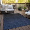 Piper Looms Chantille Modern ACN844 Navy Machine Washable Area Rug Outdoor Lifestyle Image Feature
