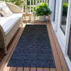 Piper Looms Chantille Modern ACN844 Navy Machine Washable Area Rug Runner Outdoor Lifestyle Image Feature