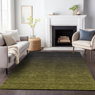 Piper Looms Chantille Modern ACN844 Olive Machine Washable Area Rug Lifestyle Image Feature
