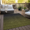 Piper Looms Chantille Modern ACN844 Olive Machine Washable Area Rug Outdoor Lifestyle Image Feature