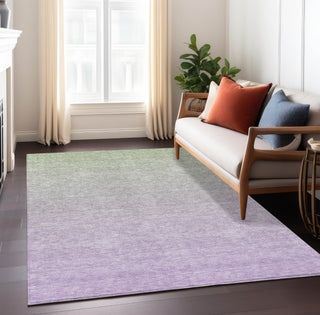 Piper Looms Chantille Ombre ACN845 Aloe Machine Washable Area Rug Lifestyle Image Feature