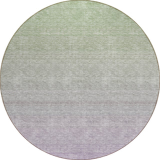 Piper Looms Chantille Ombre ACN845 Aloe Machine Washable Area Rug Round Main Image