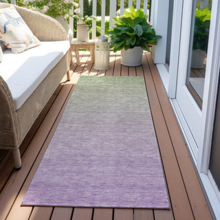 Piper Looms Chantille Ombre ACN845 Aloe Machine Washable Area Rug Runner Outdoor Lifestyle Image Feature
