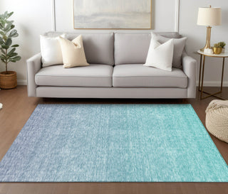 Piper Looms Chantille Ombre ACN845 Sky Machine Washable Area Rug Lifestyle Image Feature