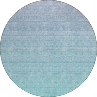 Piper Looms Chantille Ombre ACN845 Sky Machine Washable Area Rug Round Main Image