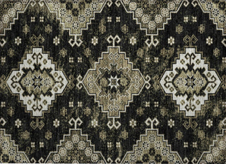 Piper Looms Chantille Medallions ACN846 Black Machine Washable Area Rug Scatter Main Image