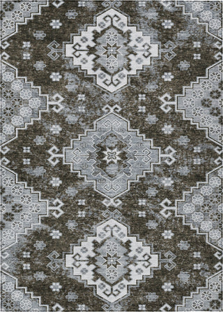 Piper Looms Chantille Medallions ACN846 Chocolate Machine Washable Area Rug main image