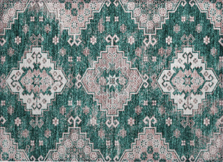 Piper Looms Chantille Medallions ACN846 Emerald Machine Washable Area Rug Scatter Main Image